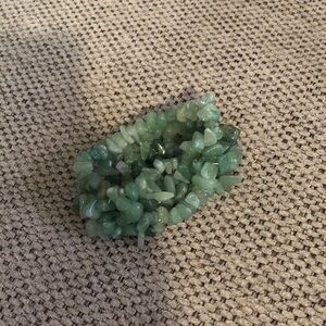 Green Stone Chip Bracelet